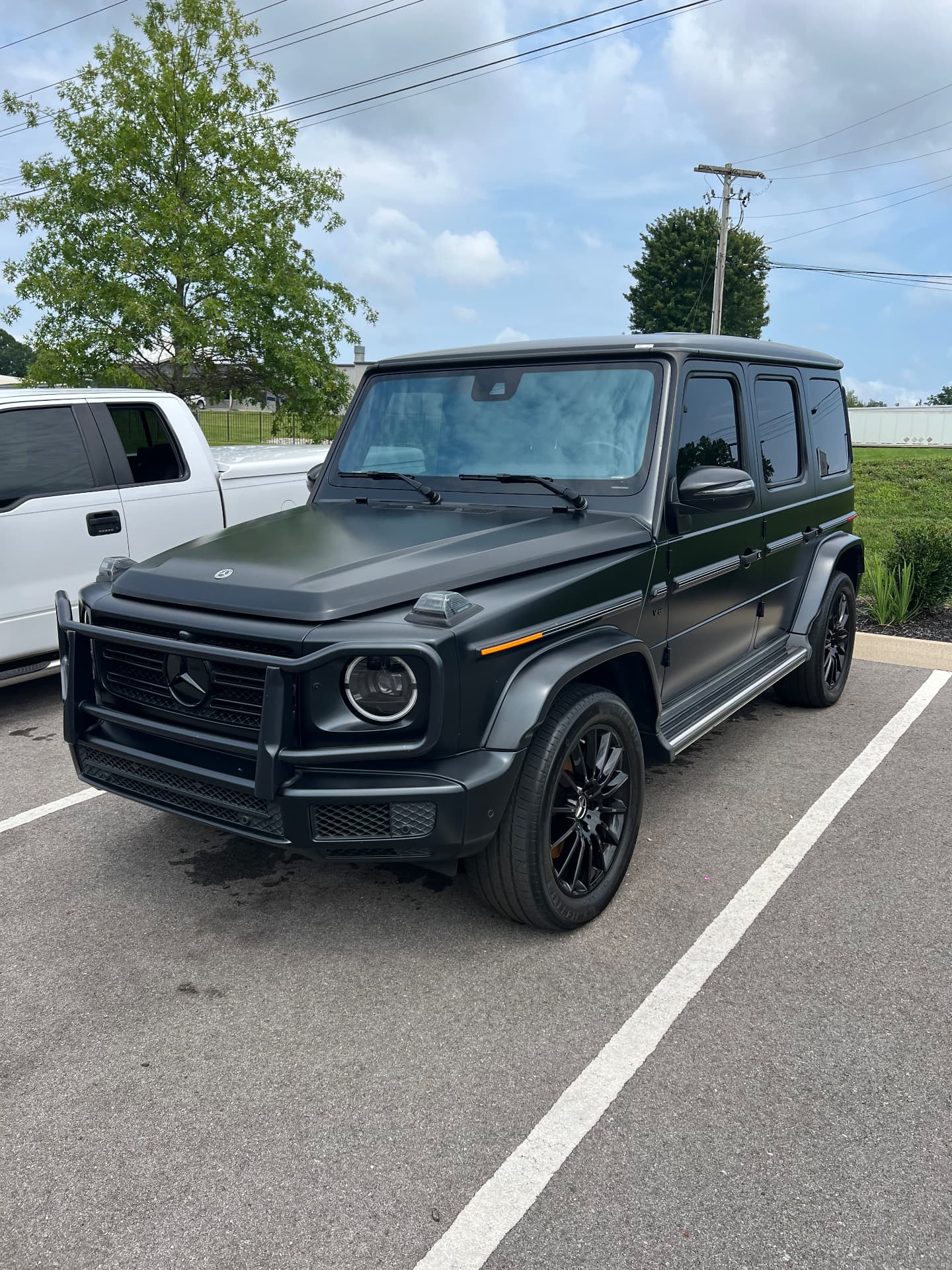 Matte black Mercedes G-Class after a ceramic coating service